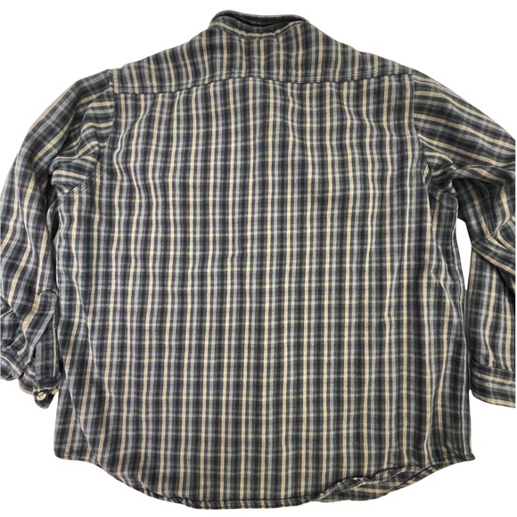 Carhartt Mens 2XL Shirt Plaid-Heavy Woven Flannel Button-Front Flap-Pockets - Picture 3 of 9